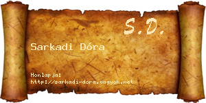 Sarkadi Dóra névjegykártya
